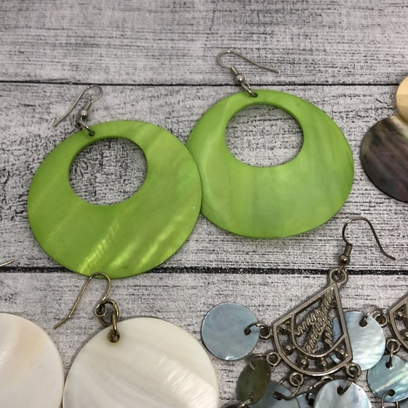 Bundle lot 8 seaside beach boho sea ocean shell mermaid jewelry dangle drop - Picture 7 of 8
